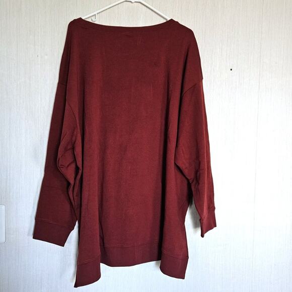 Torrid Fizz The Season Cozy Fleece Sweatshirt -Wine - Torrid 3 - NWT - Picture 4 of 10